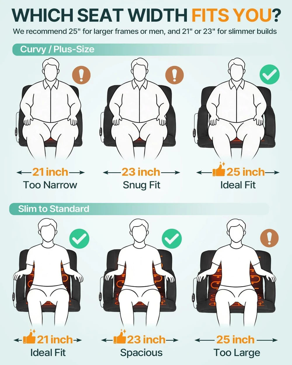 Heated Stadium Seat with Back Support